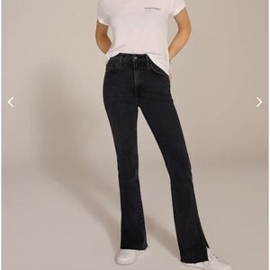 Favorite Daughter Valentina Slit Tower High-Rise Flare SHORTIE